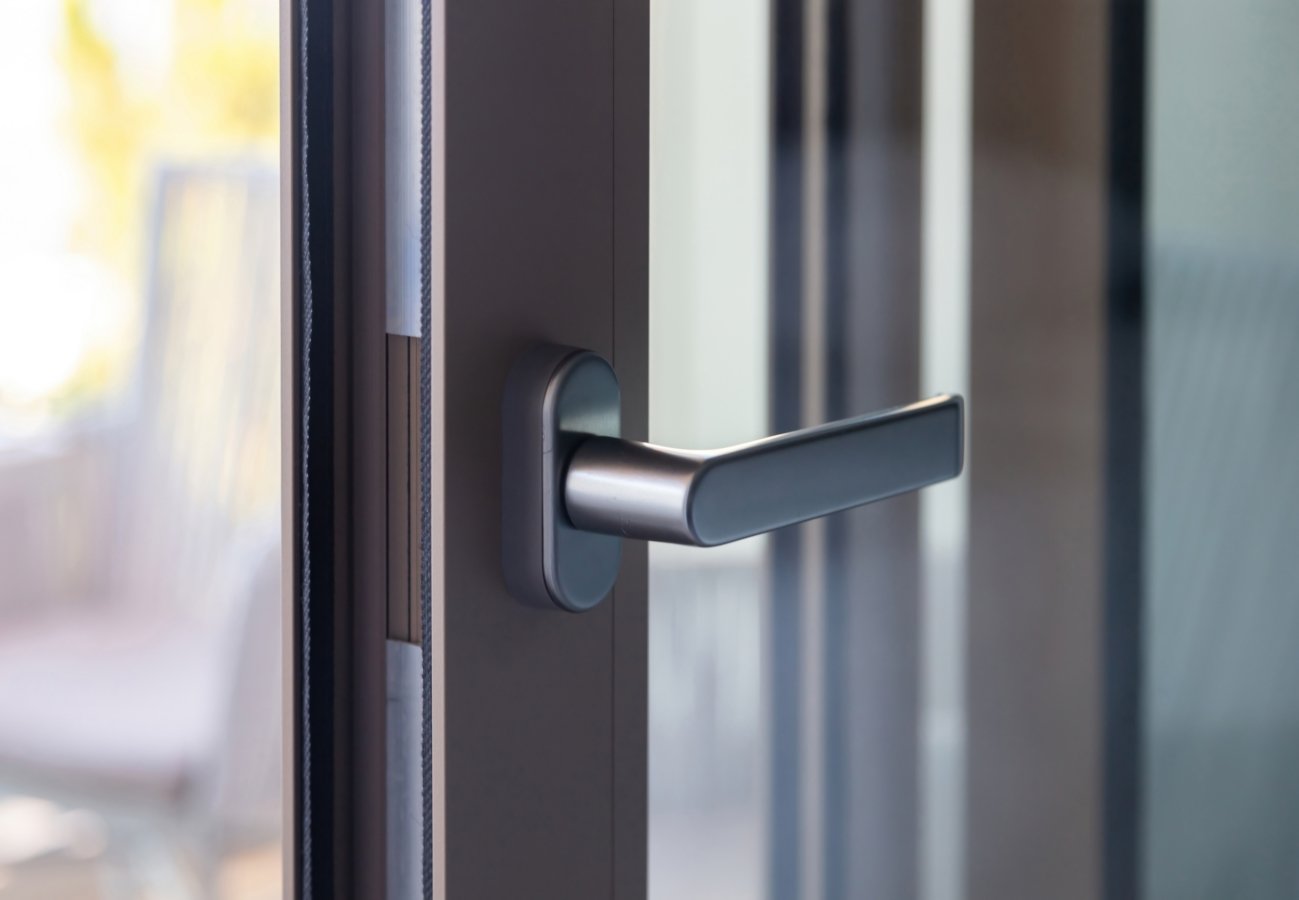 Metal,Or,Plastic,Door,Frame,Open,Closeup,View